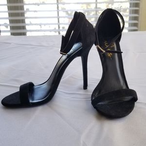 Black Ankle Strap Stilletos